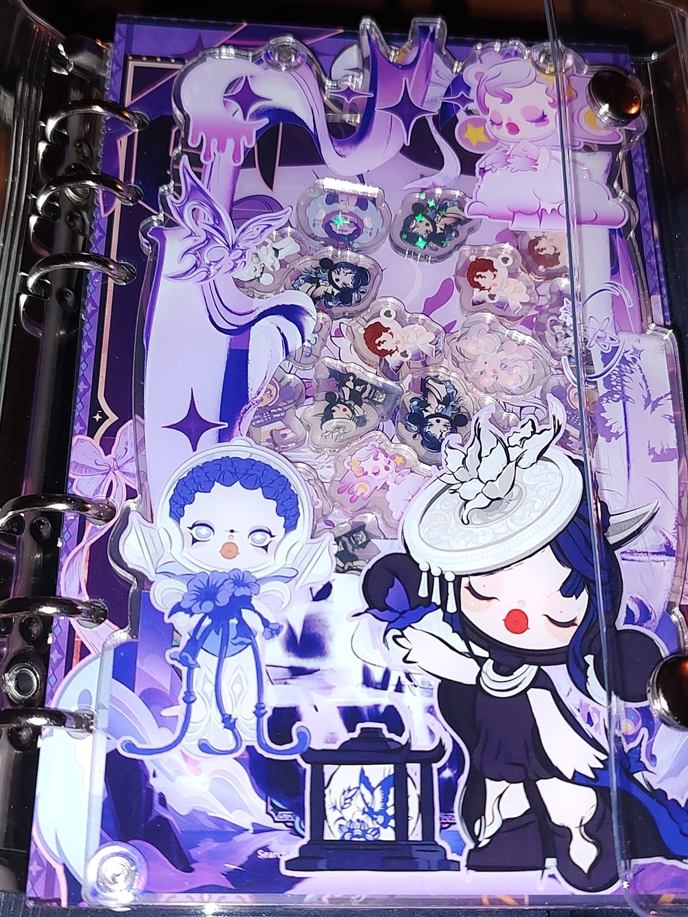 New! A5 Size Skullpanda Acrylic Shaker Notebook With Photo Sleeves